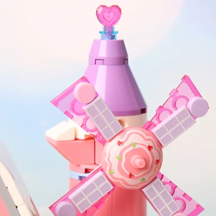 kawaiies-softtoys-plushies-kawaii-plush-Summer Green and Pink Cottages Micro Building Set Build it