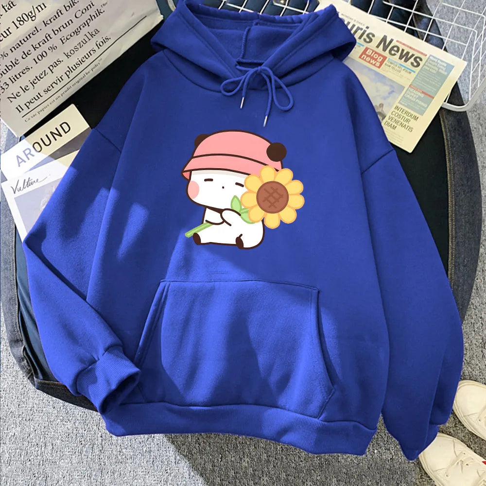 kawaiies-softtoys-plushies-kawaii-plush-Sunflower Panda Unisex Hoodie Apparel Blue XS