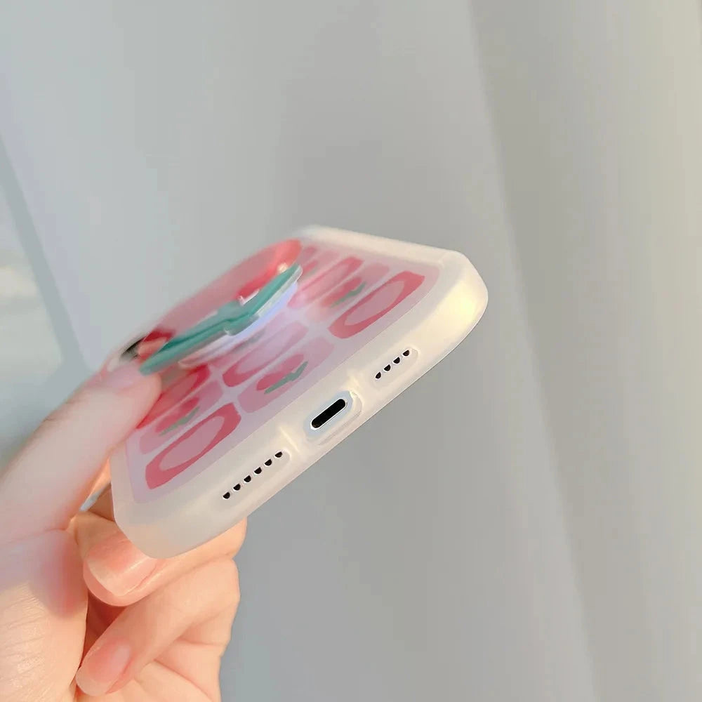 kawaiies-softtoys-plushies-kawaii-plush-Sweet Rose iPhone Case with Holder Accessories