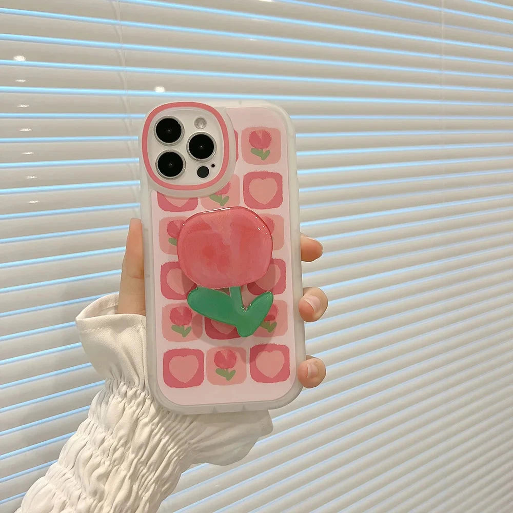 kawaiies-softtoys-plushies-kawaii-plush-Sweet Rose iPhone Case with Holder Accessories