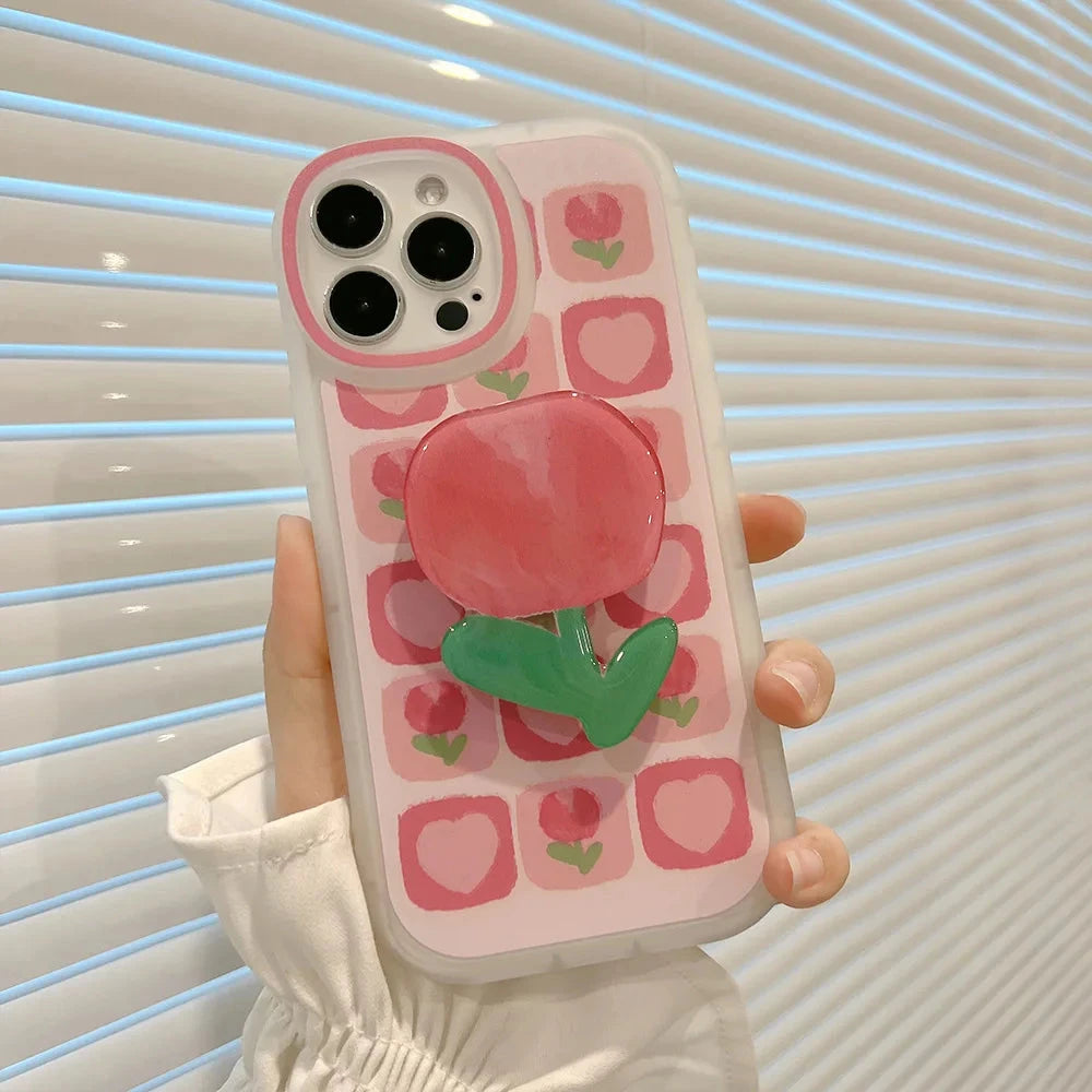 kawaiies-softtoys-plushies-kawaii-plush-Sweet Rose iPhone Case with Holder Accessories