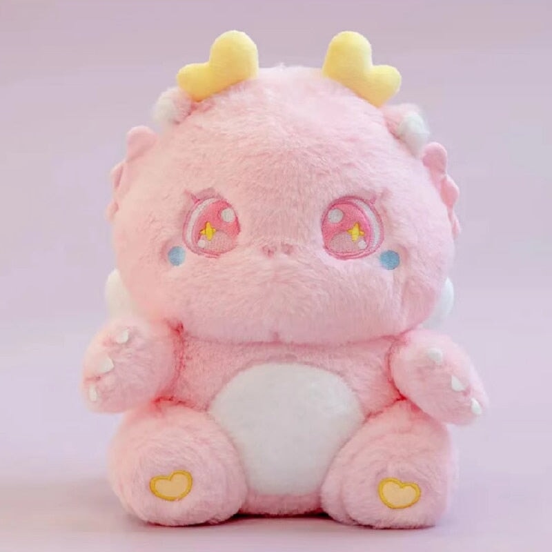 kawaiies-softtoys-plushies-kawaii-plush-The Fluffy Baby Dragon Plush Family | NEW Pink
