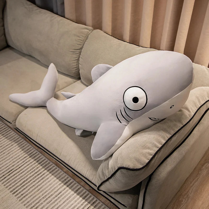 kawaiies-softtoys-plushies-kawaii-plush-The Friendly Cheeky Gray Blue Shark Plushies Soft toy Gray 39in / 100cm