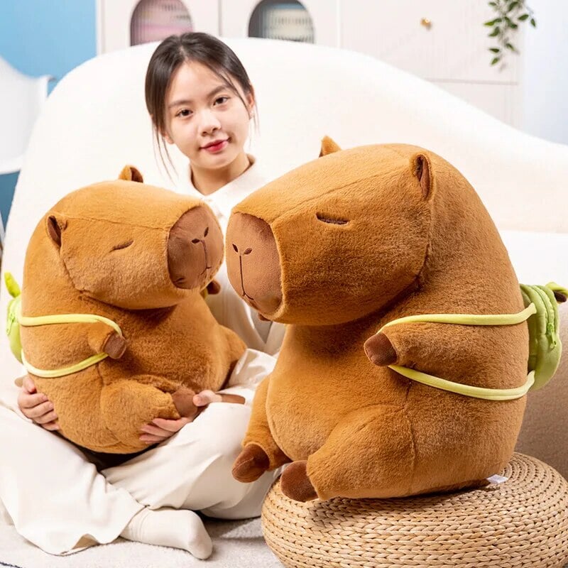 kawaiies-softtoys-plushies-kawaii-plush-The Kawaii Capybara with Mini Avocado Backpack Plushie Soft toy