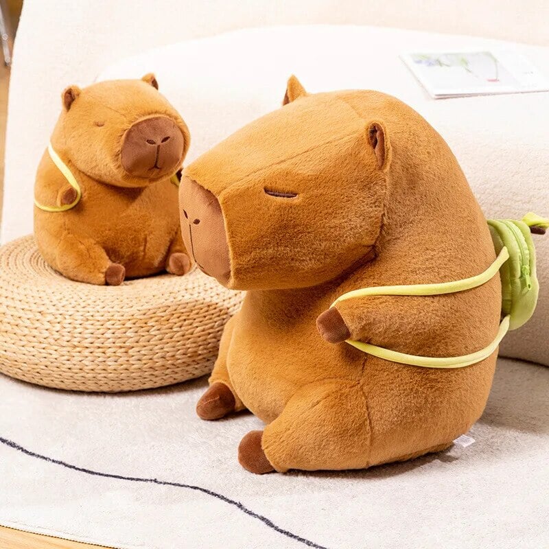 kawaiies-softtoys-plushies-kawaii-plush-The Kawaii Capybara with Mini Avocado Backpack Plushie Soft toy