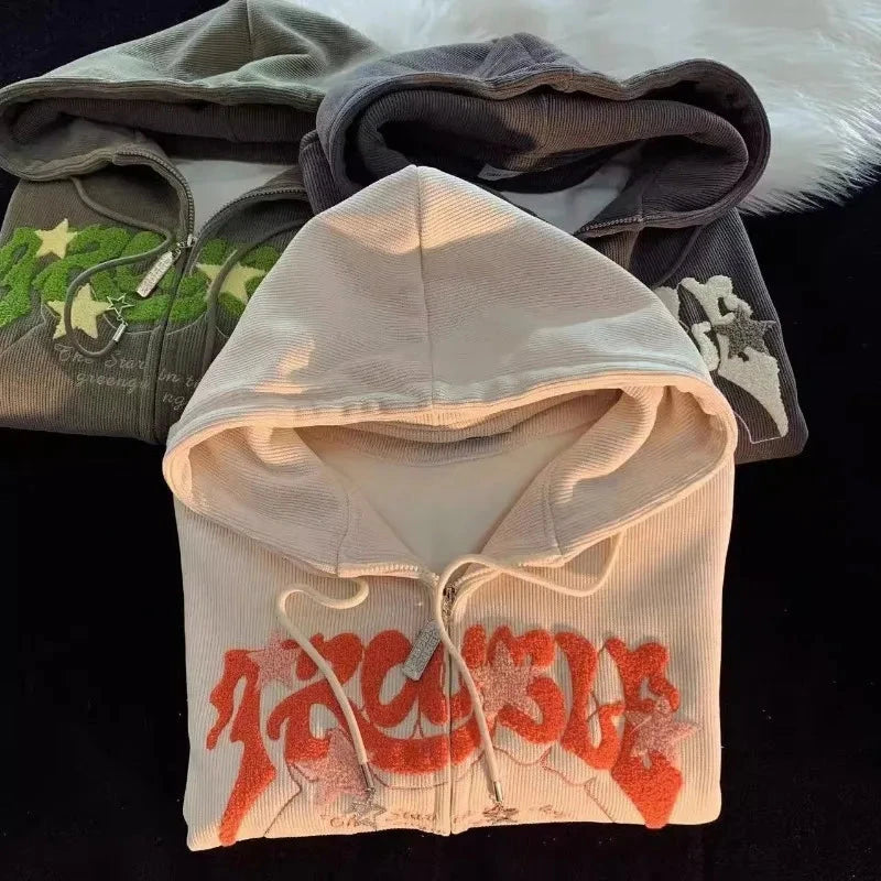 kawaiies-softtoys-plushies-kawaii-plush-. Thick Oversized 'Trouble' Y2K Streetwear Hoodie Apparel