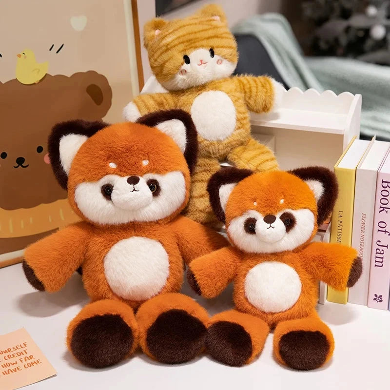 kawaiies-softtoys-plushies-kawaii-plush-Tomo & Mikan the Cat & Red Panda Plush Buddies Soft toy