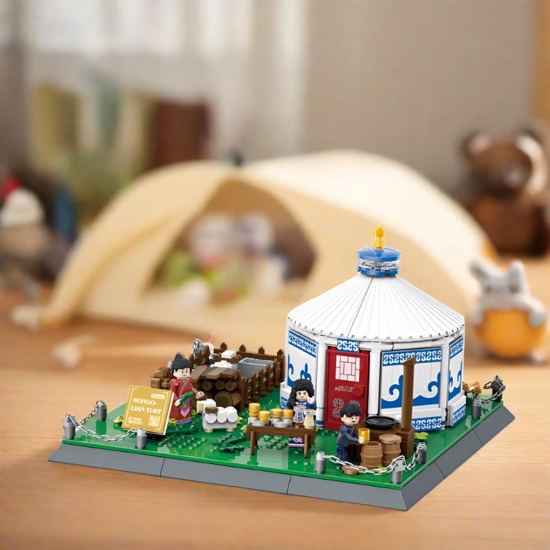 kawaiies-softtoys-plushies-kawaii-plush-Traditional Mongolian Ger Building Blocks Build it