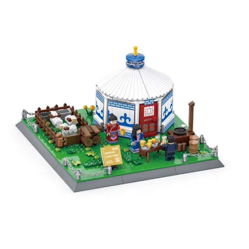 kawaiies-softtoys-plushies-kawaii-plush-Traditional Mongolian Ger Building Blocks Build it