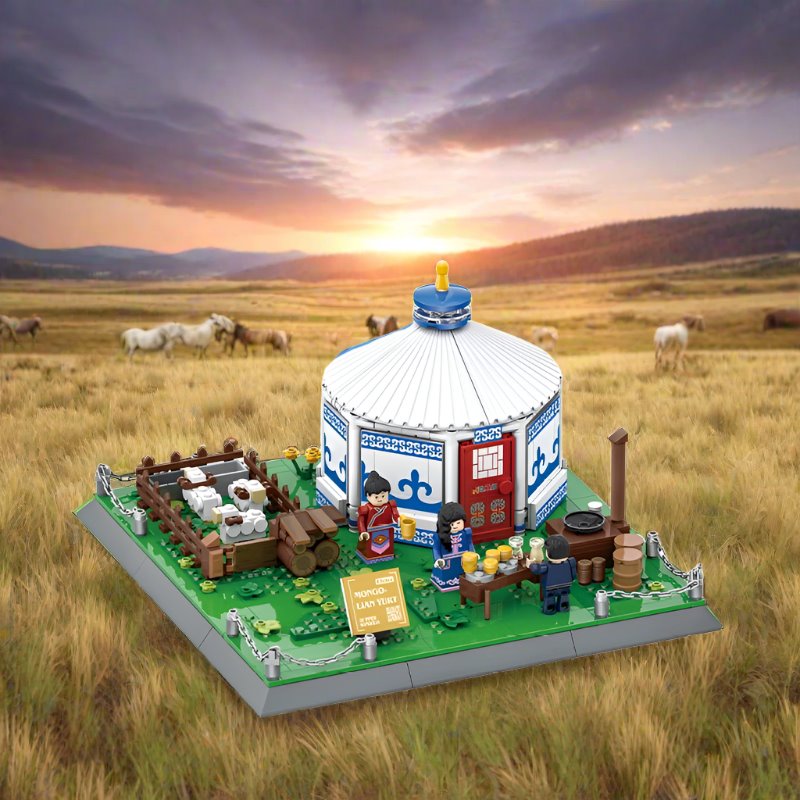 kawaiies-softtoys-plushies-kawaii-plush-Traditional Mongolian Ger Building Blocks Build it