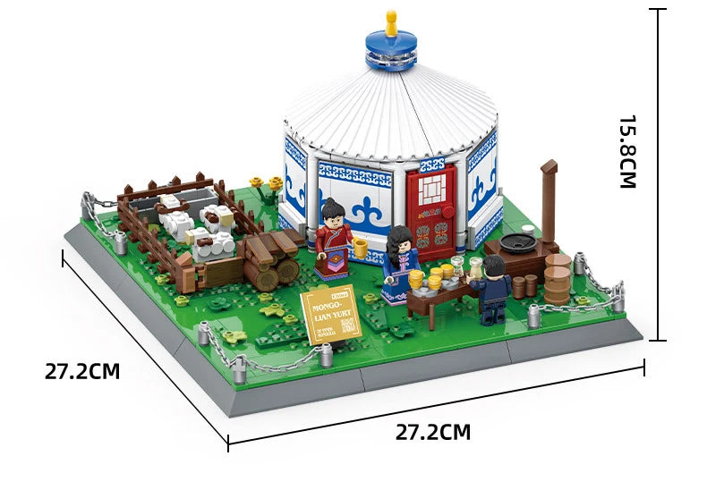 kawaiies-softtoys-plushies-kawaii-plush-Traditional Mongolian Ger Building Blocks Build it