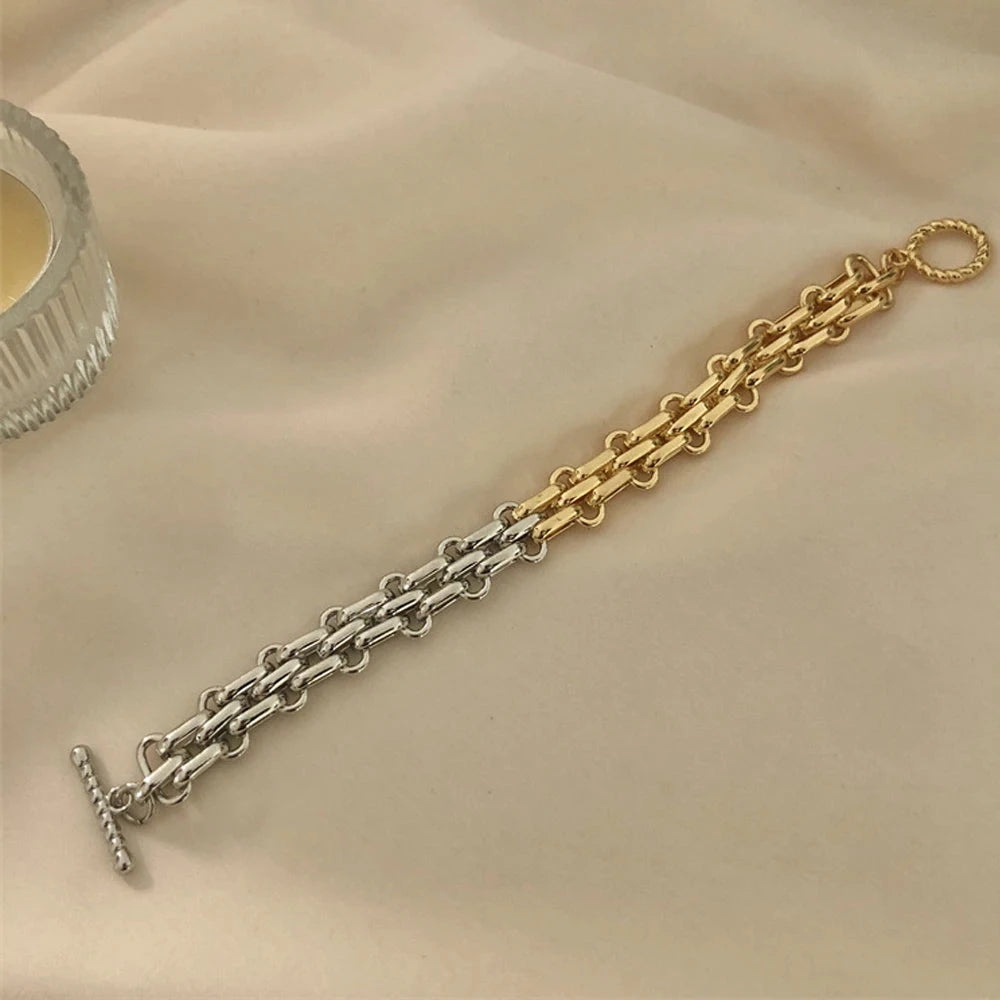 kawaiies-softtoys-plushies-kawaii-plush-Two-Tone Chunky Chain Bracelet Jewelry