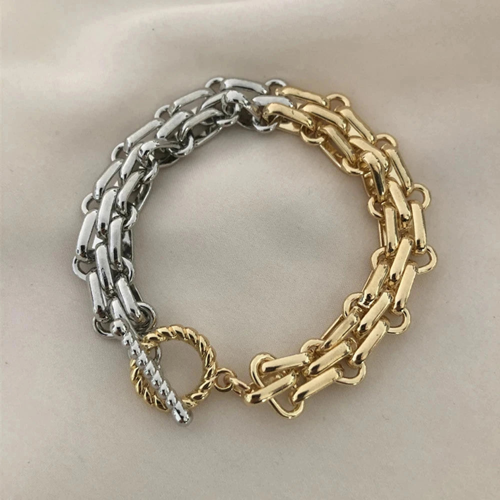 kawaiies-softtoys-plushies-kawaii-plush-Two-Tone Chunky Chain Bracelet Jewelry