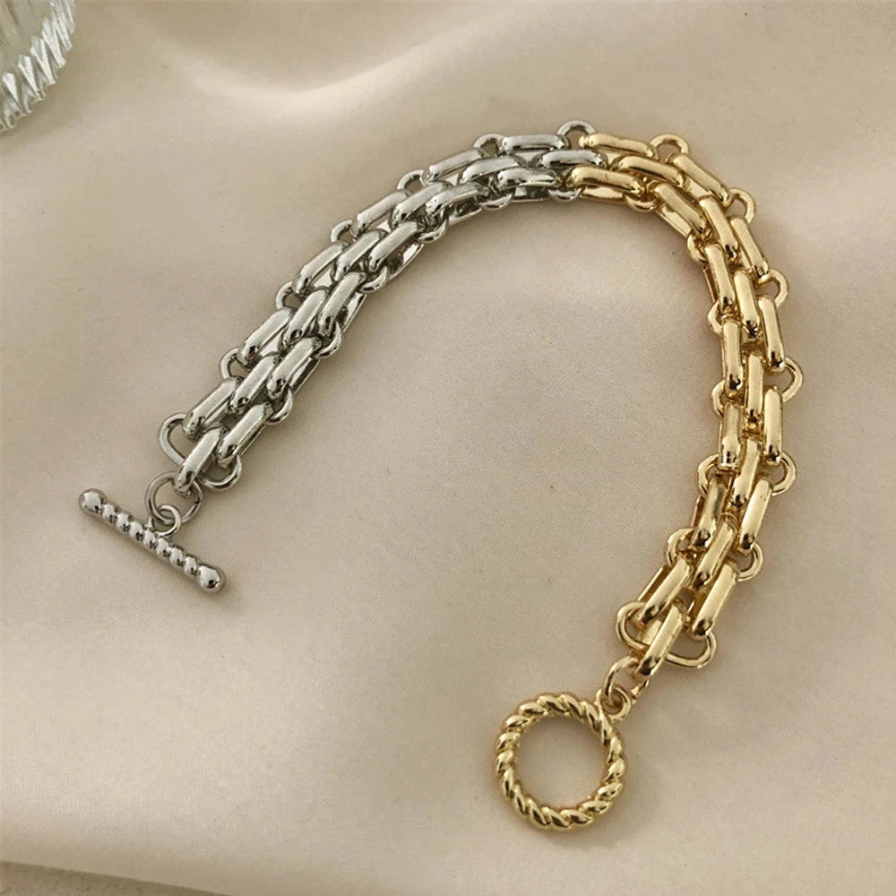 kawaiies-softtoys-plushies-kawaii-plush-Two-Tone Chunky Chain Bracelet Jewelry