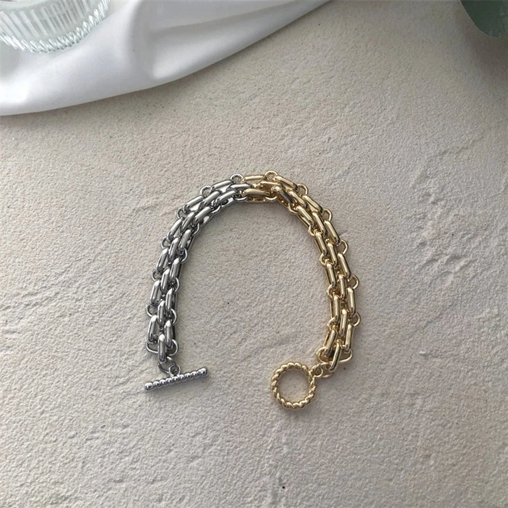 kawaiies-softtoys-plushies-kawaii-plush-Two-Tone Chunky Chain Bracelet Jewelry