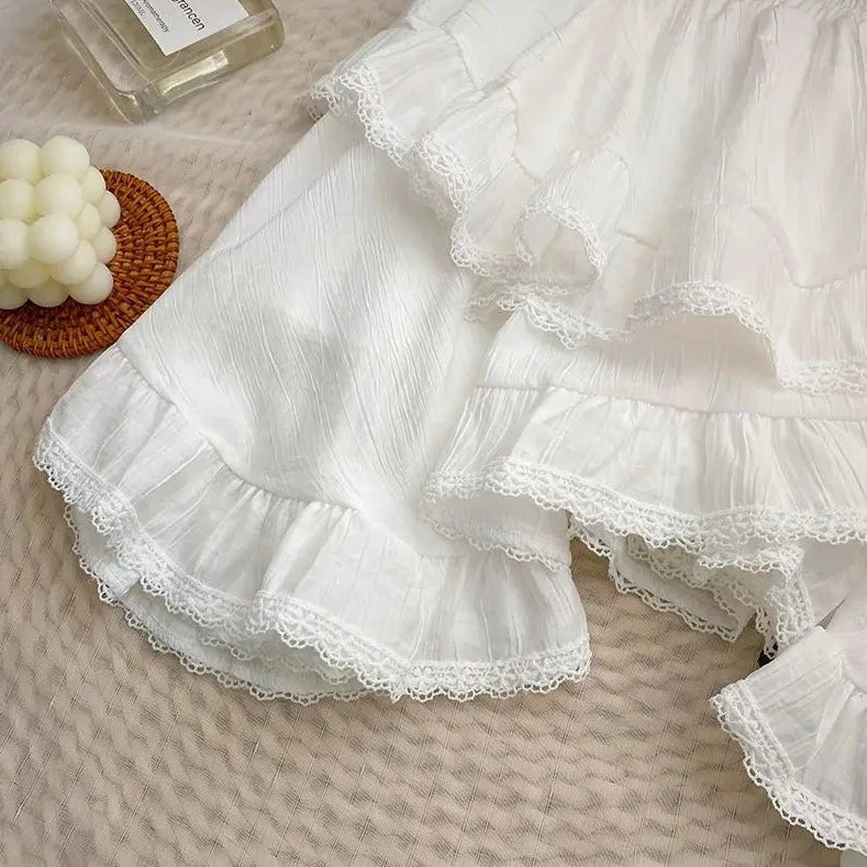 kawaiies-softtoys-plushies-kawaii-plush-White Black Irregular Layered Mini Skirt Apparel
