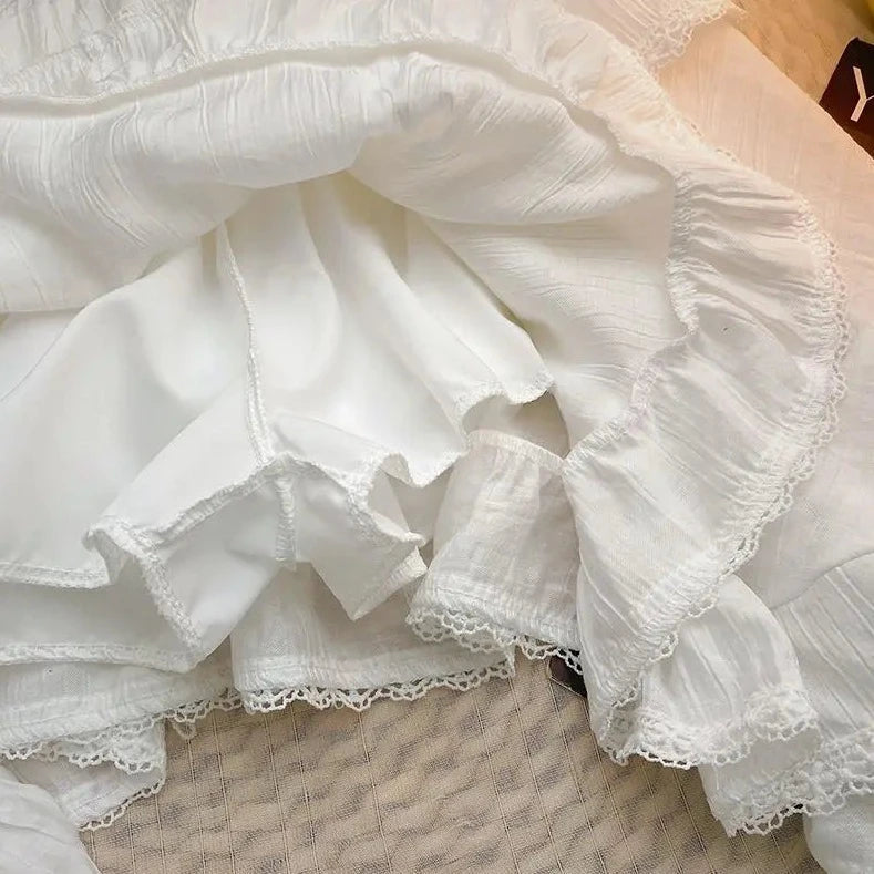 kawaiies-softtoys-plushies-kawaii-plush-White Black Irregular Layered Mini Skirt Apparel