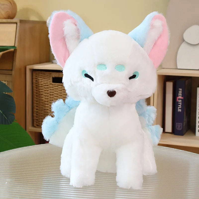 kawaiies-softtoys-plushies-kawaii-plush-White Nine-Tailed Fox Plushies Soft toy Blue