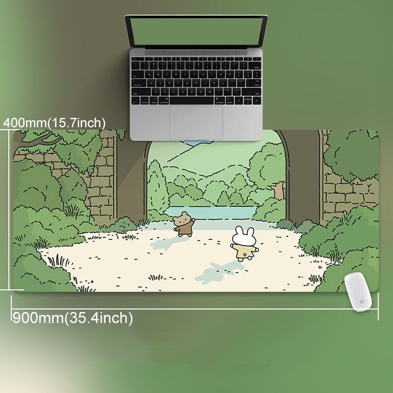 Escape to the Countryside in Your Room Large Mouse Pads - Kawaiies - Adorable - Cute - Plushies - Plush - Kawaii