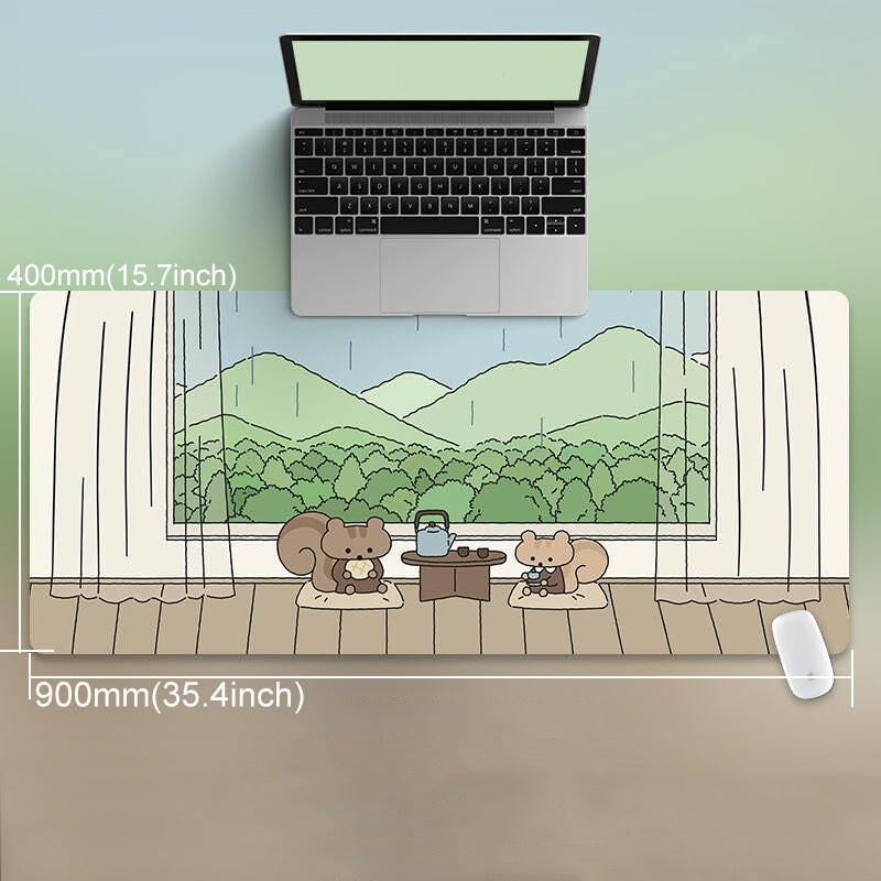 Escape to the Countryside in Your Room Large Mouse Pads - Kawaiies - Adorable - Cute - Plushies - Plush - Kawaii
