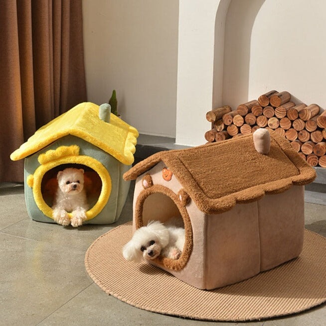Brown Bear Soft Cat Dog Pet House Kennel - Kawaiies - Adorable - Cute - Plushies - Plush - Kawaii