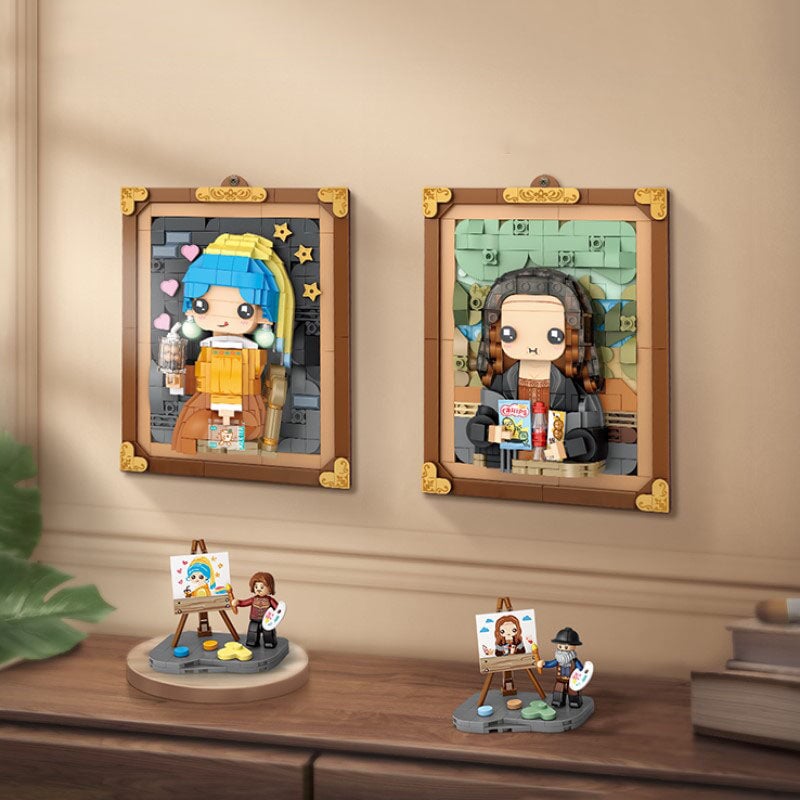 Caricature Famous Paintings Micro Building Blocks - Kawaiies - Adorable - Cute - Plushies - Plush - Kawaii