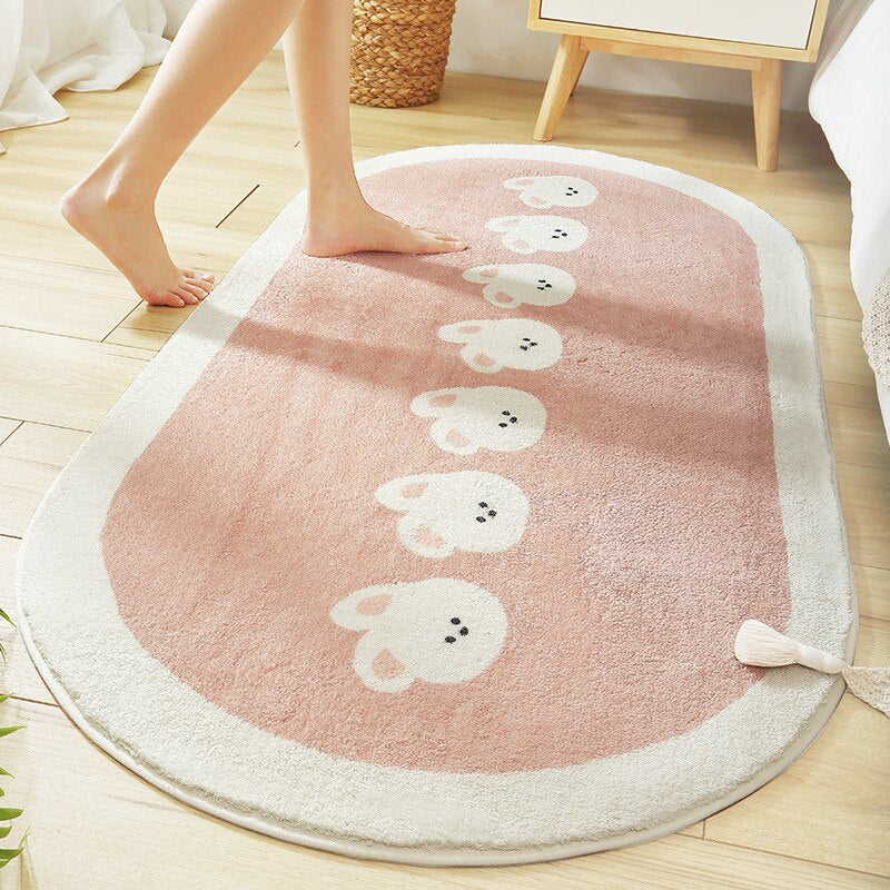 Cartoon Animal Soft Rounded Long Carpet - Kawaiies - Adorable - Cute - Plushies - Plush - Kawaii