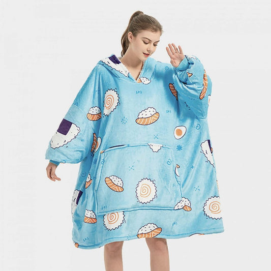 Cartoon Japanese Sushi Oversized Thick Blanket Hoodie - Kawaiies - Adorable - Cute - Plushies - Plush - Kawaii