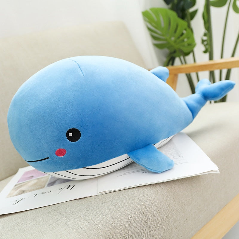 Cheerful Chonky Plumpy Pink Blue Whale - Kawaiies - Adorable - Cute - Plushies - Plush - Kawaii