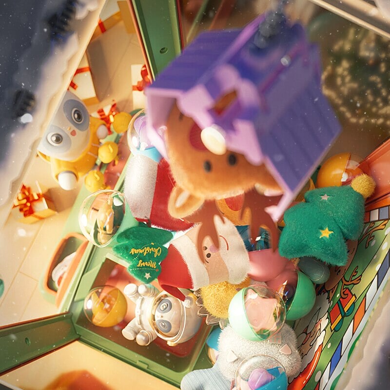 Christmas Mini Working Claw Machine - Kawaiies - Adorable - Cute - Plushies - Plush - Kawaii