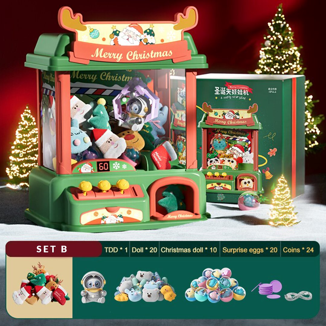 Christmas Mini Working Claw Machine - Kawaiies - Adorable - Cute - Plushies - Plush - Kawaii