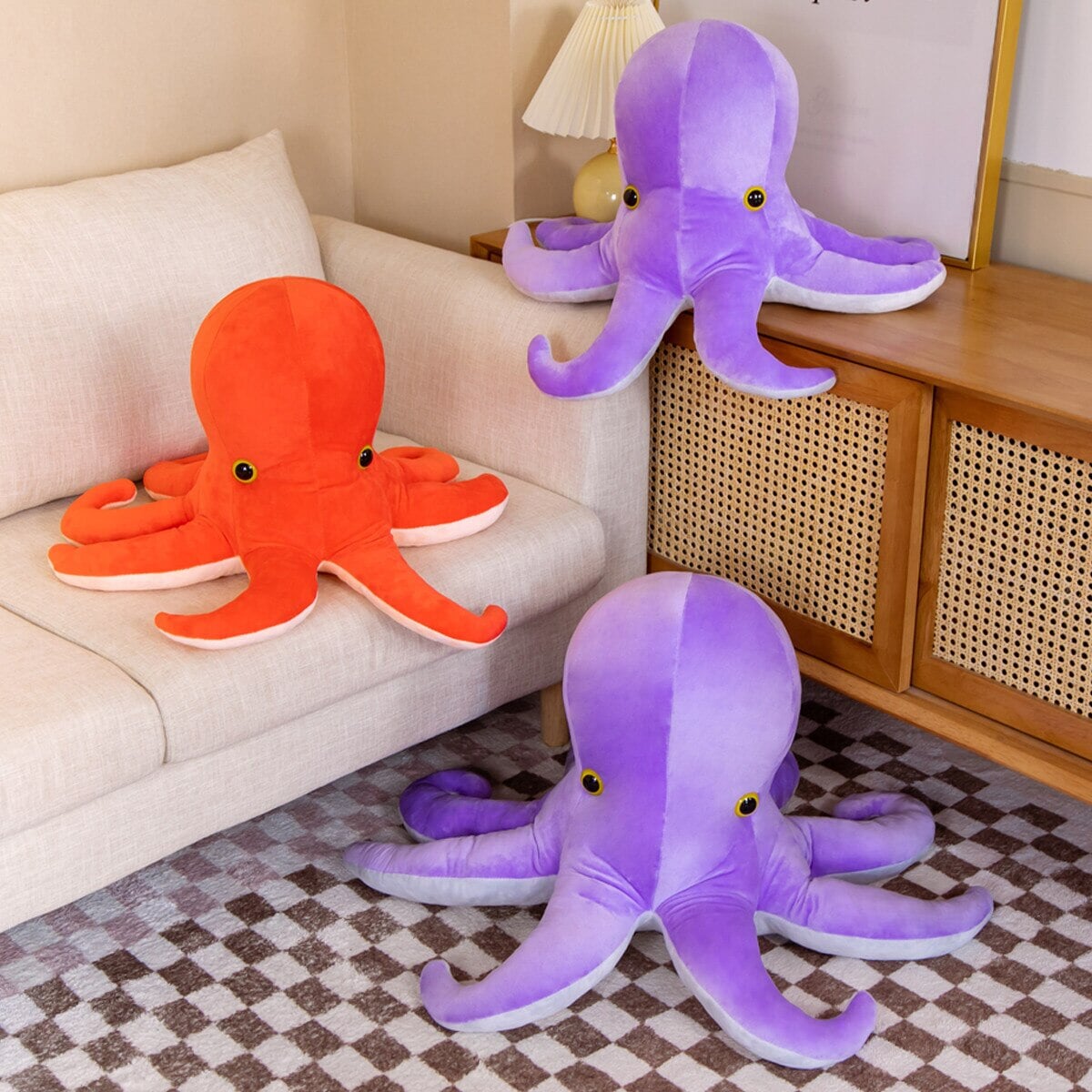 Colourful Octopus Duo Plushie - Kawaiies - Adorable - Cute - Plushies - Plush - Kawaii