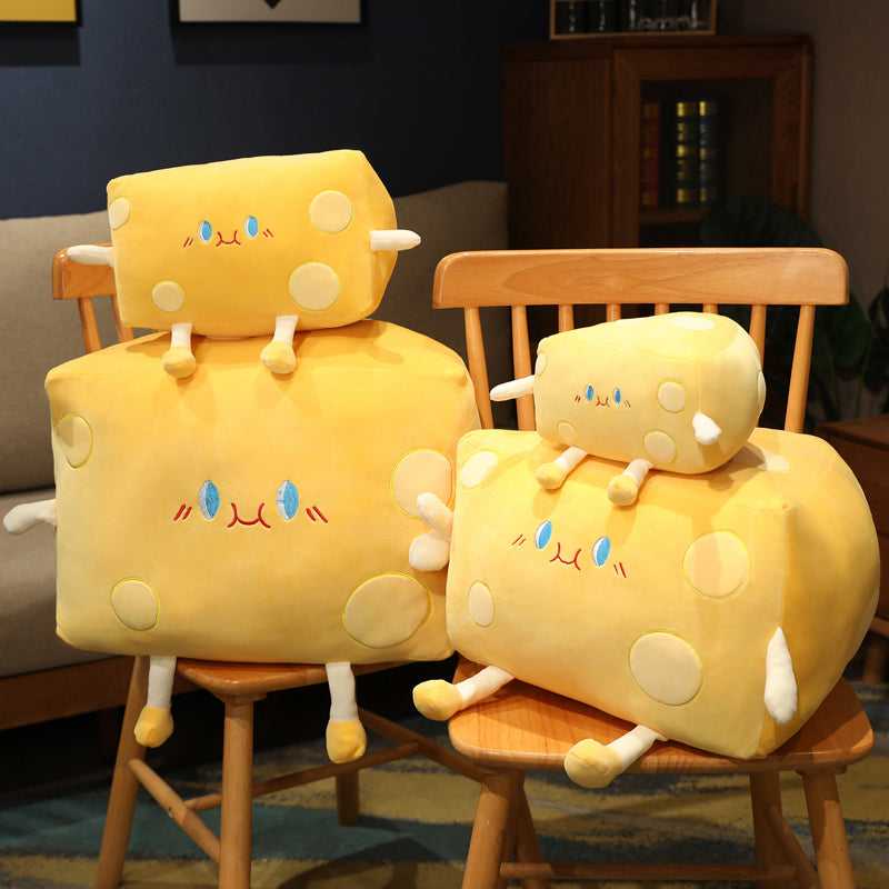 Cute Cheese Block Plushie - Kawaiies - Adorable - Cute - Plushies - Plush - Kawaii