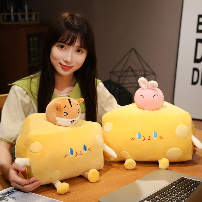Cute Cheese Block Plushie - Kawaiies - Adorable - Cute - Plushies - Plush - Kawaii