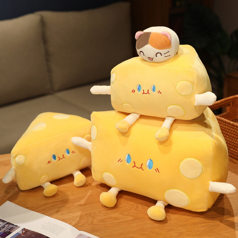 Cute Cheese Block Plushie - Kawaiies - Adorable - Cute - Plushies - Plush - Kawaii