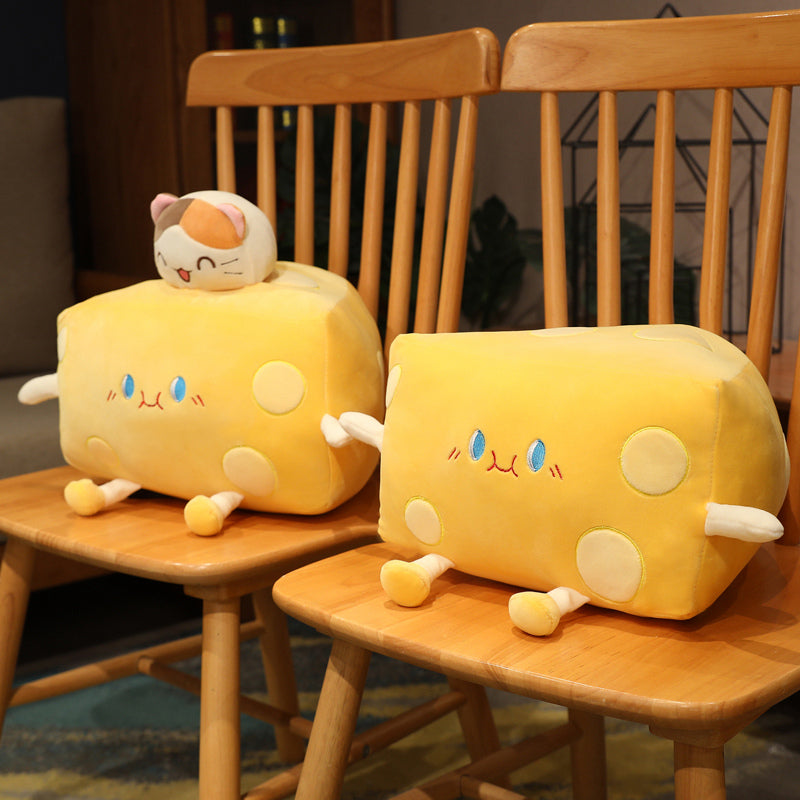 Cute Cheese Block Plushie - Kawaiies - Adorable - Cute - Plushies - Plush - Kawaii