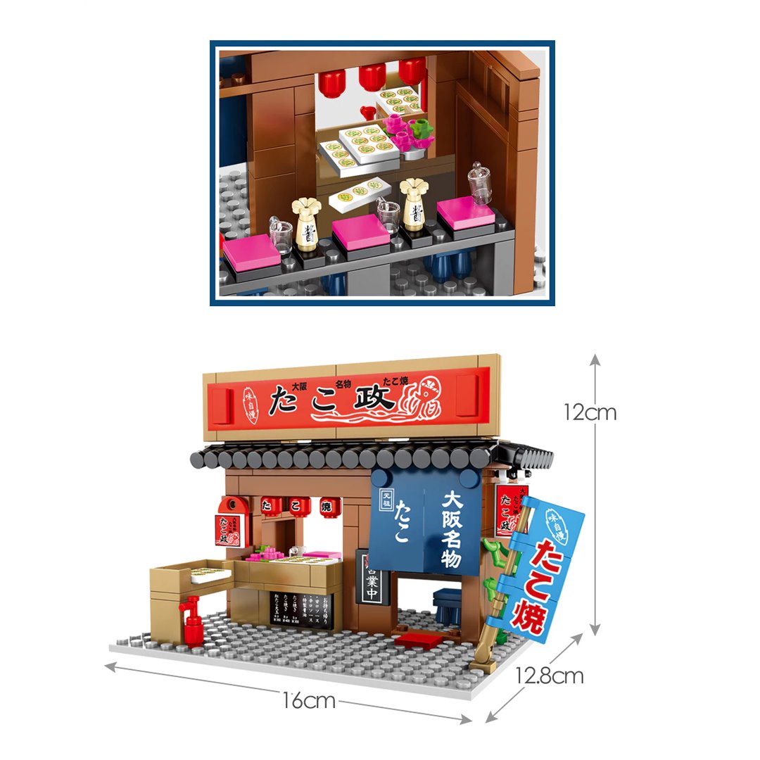 Nippombashi Dori Street Japanese Restaurants Building Sets - Kawaiies - Adorable - Cute - Plushies - Plush - Kawaii