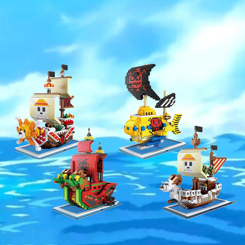 Cute Nano One Piece Pirate Ships Building Sets - Kawaiies - Adorable - Cute - Plushies - Plush - Kawaii