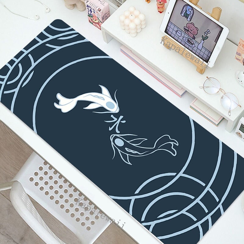 kawaiies-softtoys-plushies-kawaii-plush-Double Koi Fish Pink Navy Large Mouse Pad | NEW Mouse Pads Navy 90 x 40cm