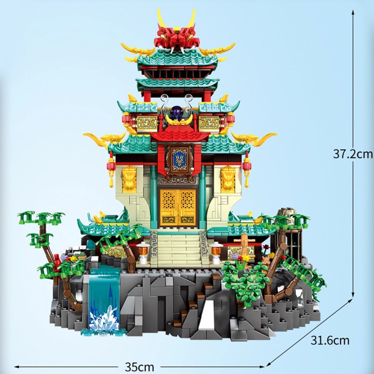 Dragon Palace Mountain LED Light Building Set - Kawaiies - Adorable - Cute - Plushies - Plush - Kawaii