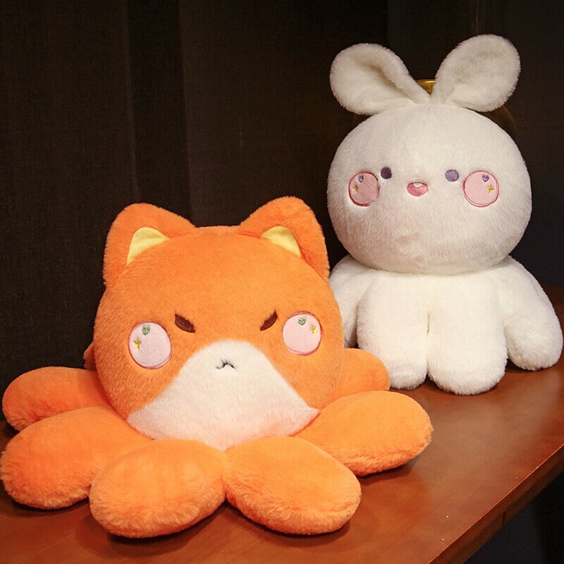 Fluffy Octo-Animal Fox Cat Bunny Bear Plushies | NEW - Kawaiies - Adorable - Cute - Plushies - Plush - Kawaii