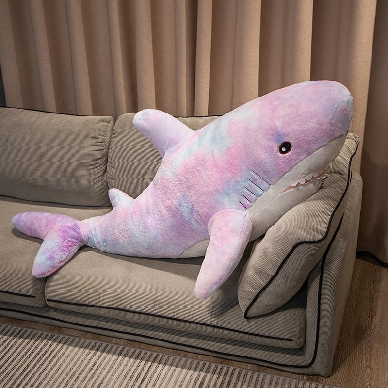 kawaiies-softtoys-plushies-kawaii-plush-Giant Fuzzy Galaxy Shark Plushies | NEW Soft toy Purple 23in / 60cm 