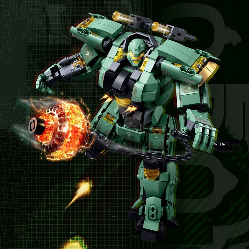 Green God of Destruction Saberbot Building Blocks - Kawaiies - Adorable - Cute - Plushies - Plush - Kawaii