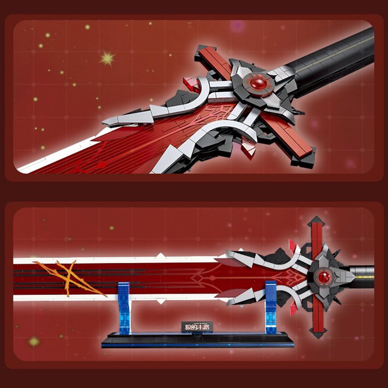 kawaiies-softtoys-plushies-kawaii-plush-Japanese Anime Red Purple Sword Building Block Build it