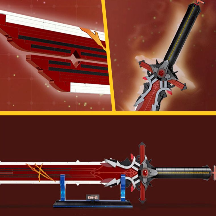 kawaiies-softtoys-plushies-kawaii-plush-Japanese Anime Red Purple Sword Building Block Build it