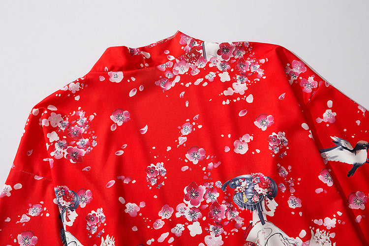 Japanese Sakura Cherry Blossom Print Kimono - Kawaiies - Adorable - Cute - Plushies - Plush - Kawaii