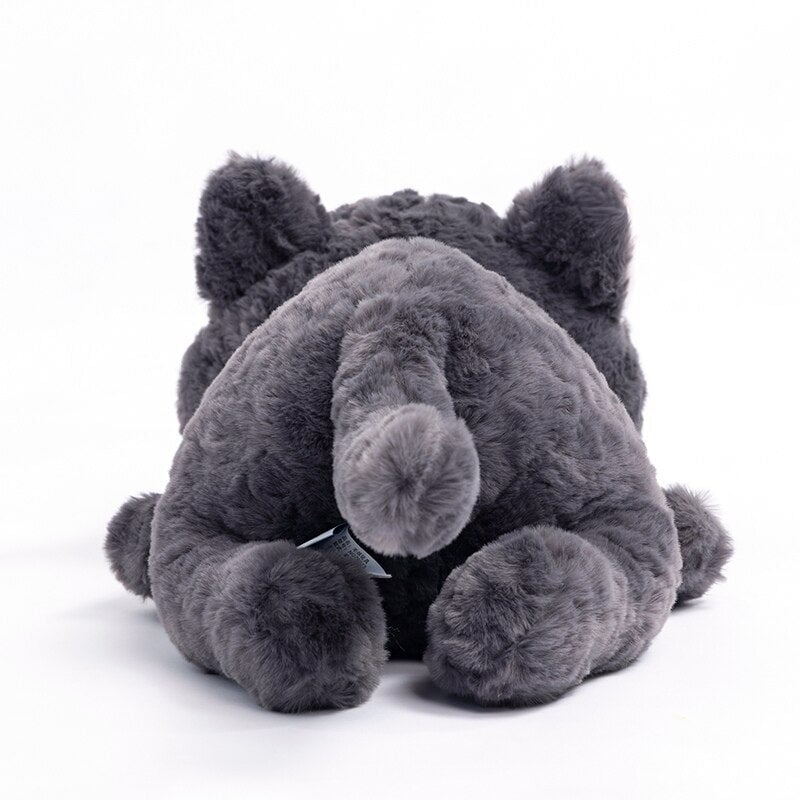 Jiji the Fluffy Black Cat Plushie Laying Down | NEW - Kawaiies - Adorable - Cute - Plushies - Plush - Kawaii