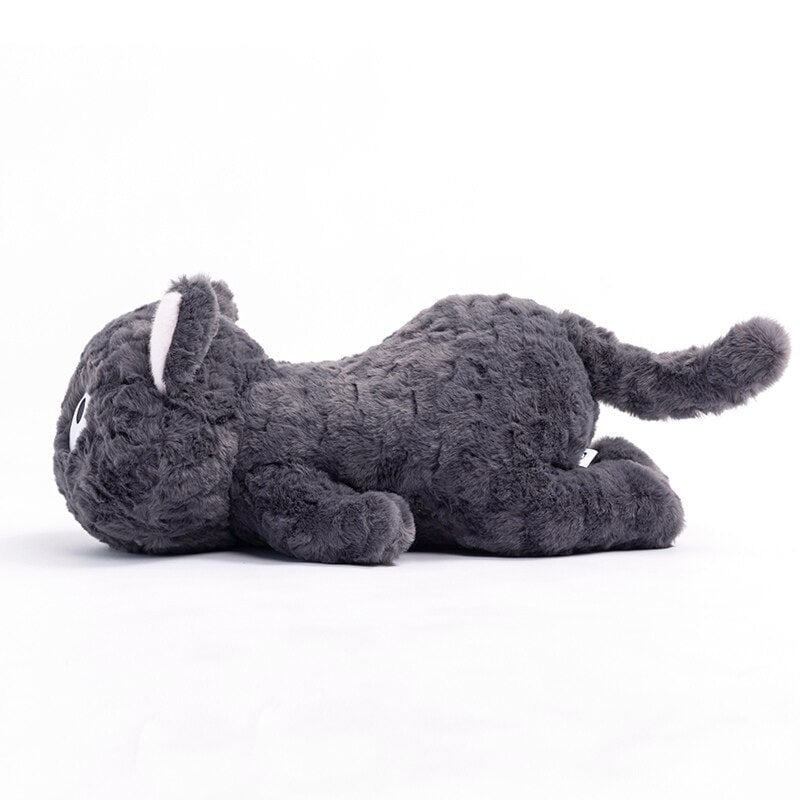 Jiji the Fluffy Black Cat Plushie Laying Down | NEW - Kawaiies - Adorable - Cute - Plushies - Plush - Kawaii