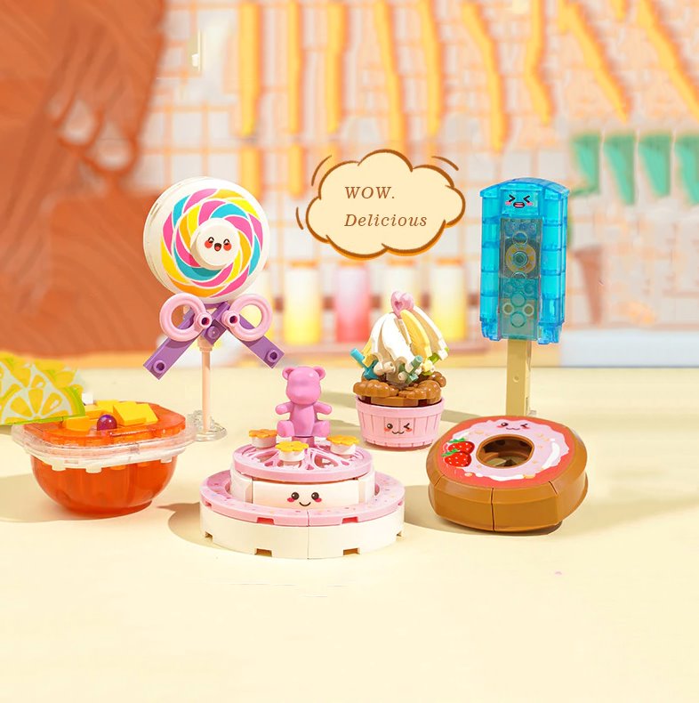Juicy Burger Meal with Yummy Sweet Dessert Micro Sets - Kawaiies - Adorable - Cute - Plushies - Plush - Kawaii