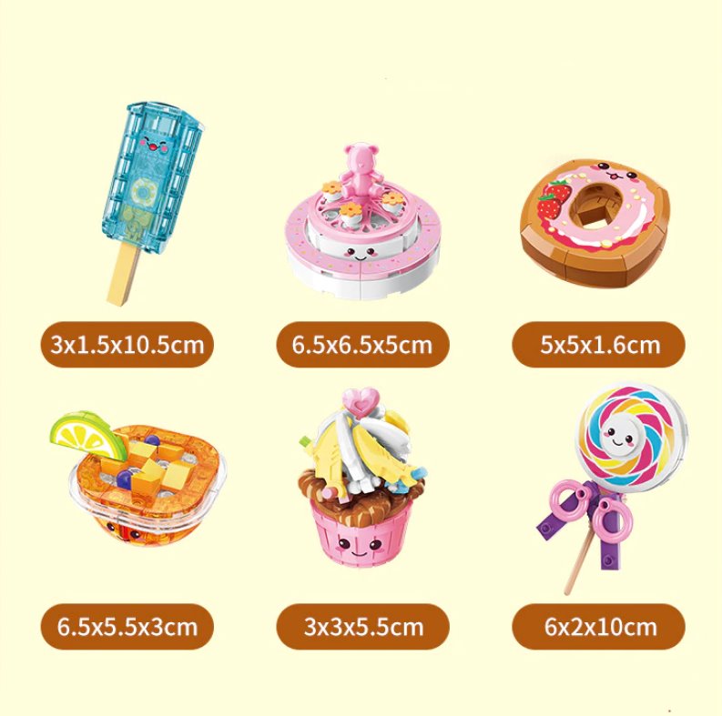 Juicy Burger Meal with Yummy Sweet Dessert Micro Sets - Kawaiies - Adorable - Cute - Plushies - Plush - Kawaii